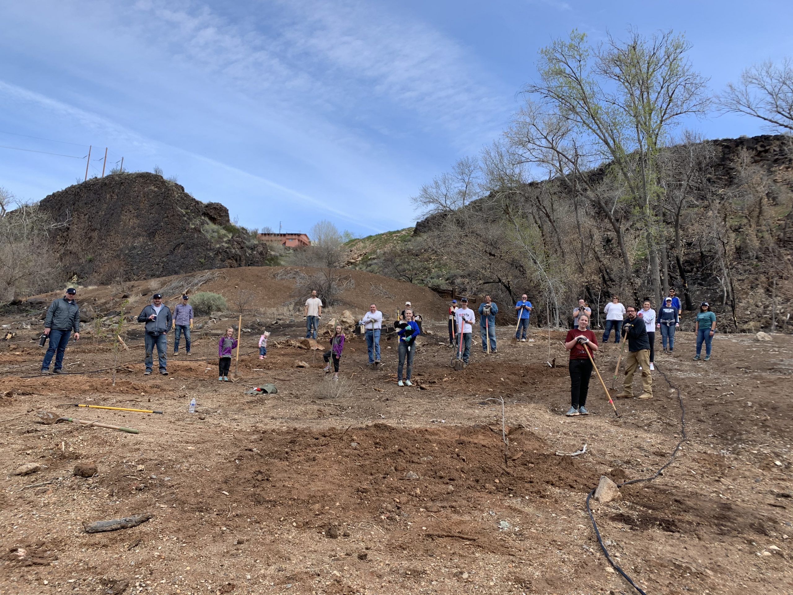 Volunteers from the 3/12/21 Tree Planting Event